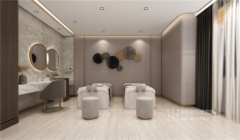 鄭州天卿醫(yī)療美容醫(yī)院理療室裝修設(shè)計方案效果圖