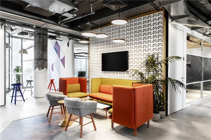 國外科技公司接待區裝修設計方案