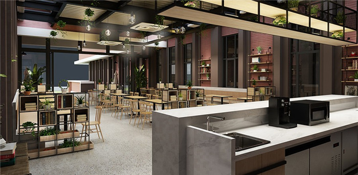 動漫公司工業風辦公室裝修設計效果圖