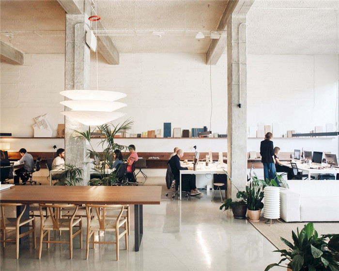 靈活隨性的開放辦公區裝修設計實景圖