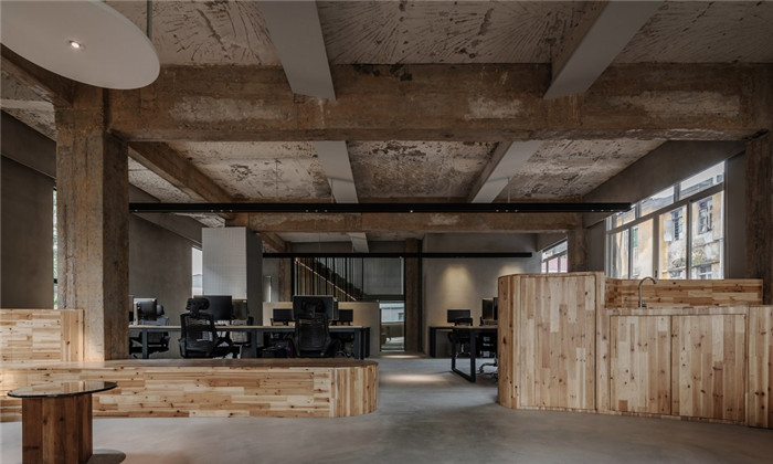 七十年代老建筑改造創意影視公司裝修辦公區效果圖