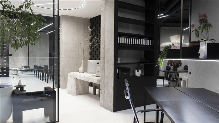 極簡風辦公室辦公區裝修設計效果圖