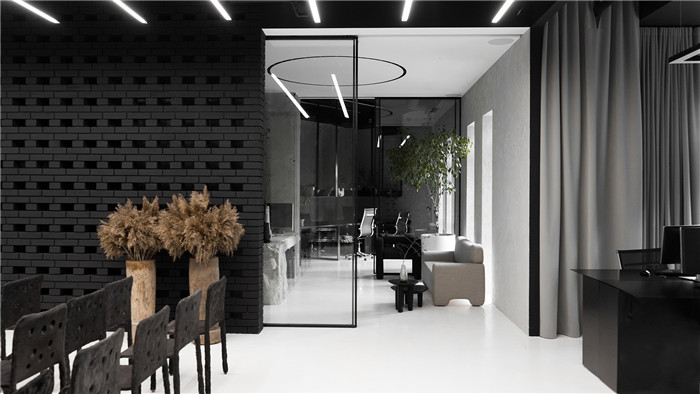 極簡風辦公室辦公區裝修設計效果圖