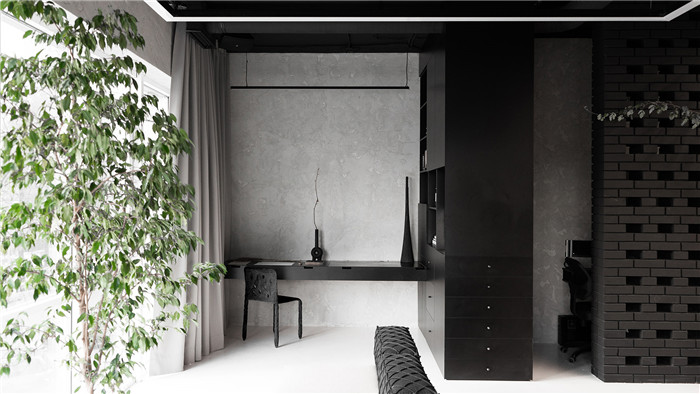 極簡風辦公室接待區裝修設計效果圖