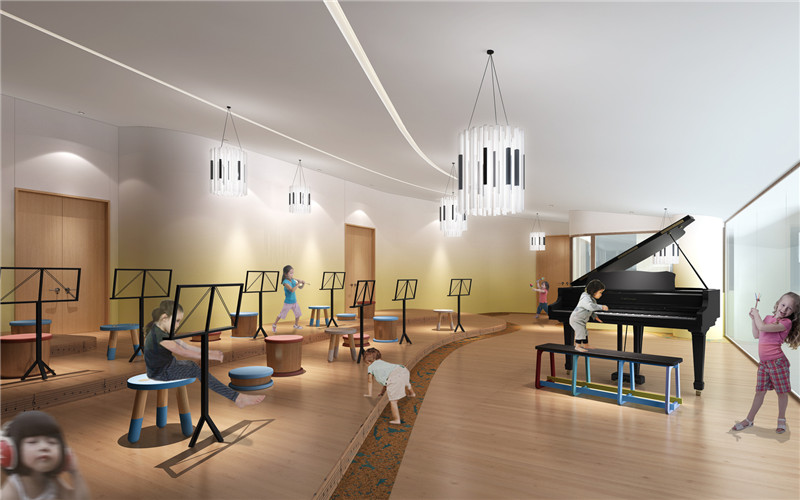 皇家蒙特梭利幼兒園音樂教室裝修設計方案