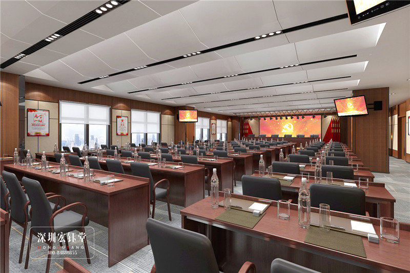 周口農(nóng)商銀行大型多媒體會(huì)議室裝修設(shè)計(jì)圖 周口農(nóng)商銀行大型多媒體會(huì)議室裝修設(shè)計(jì)圖