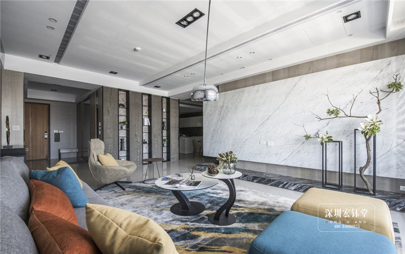 鄭州280平現代禪意萬公館別墅裝修設計案例