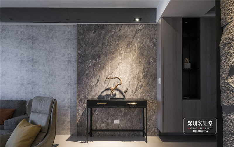 鄭州280平現代禪意萬公館別墅玄關裝修設計圖