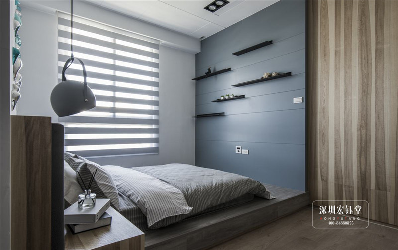 鄭州280平現代禪意萬公館別墅次臥裝修設計方案