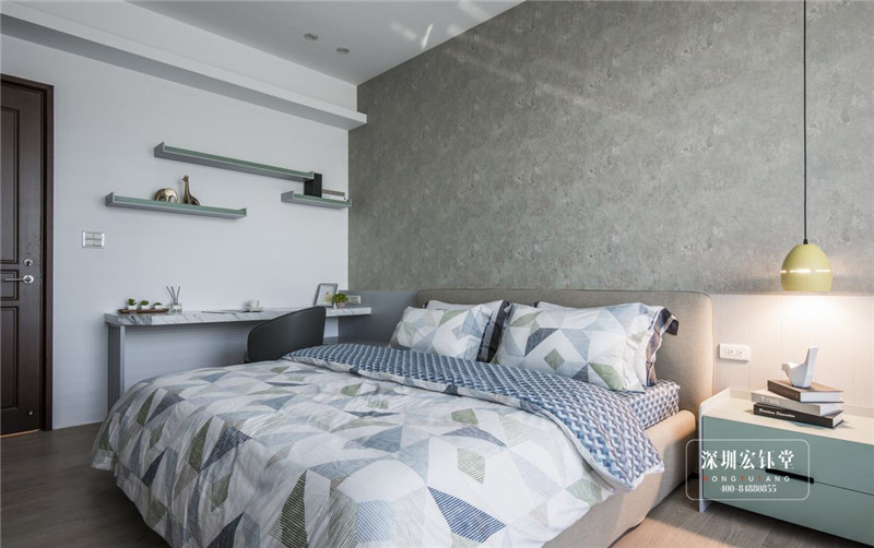 鄭州280平現代禪意萬公館別墅客臥裝修設計圖