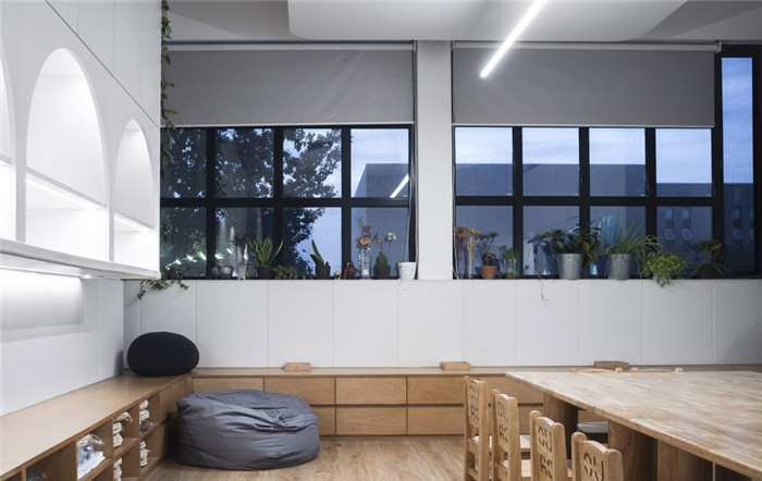 現代創意極簡風兒童藝術中心大廳裝修設計效果圖 現代創意極簡風兒童藝術中心大廳裝修設計效果圖