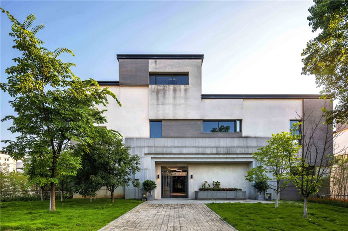 純粹簡約風的心流幼兒園入口裝修設計效果圖 純粹簡約風的心流幼兒園入口裝修設計效果圖