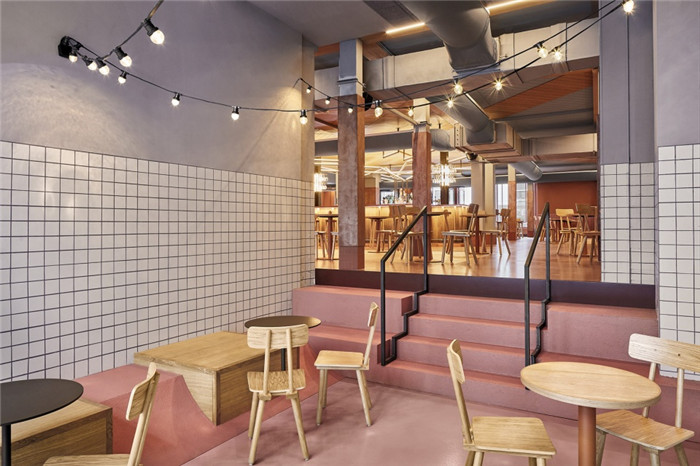 國外特色美食廣場裝修設計案例