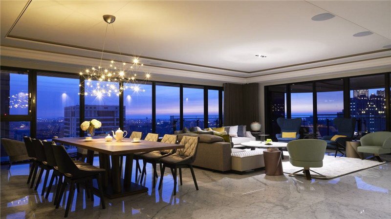 530平現代奢華別墅豪宅餐廳裝修方案-鄭州宏鈺堂別墅裝修公司