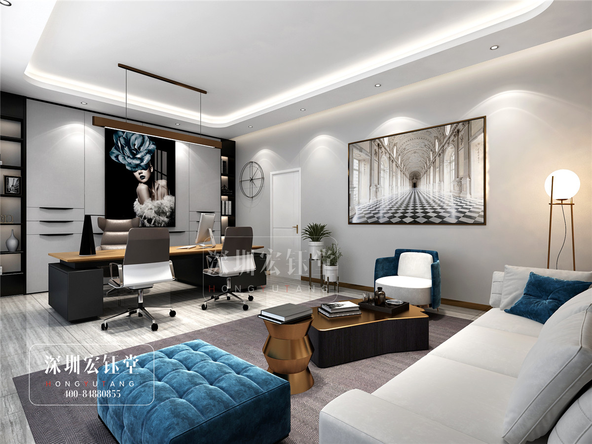 鄭州佑尓美醫療整形醫院經理辦公室裝修設計效果圖-宏鈺堂作品