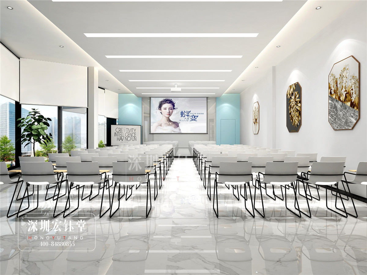 鄭州佑尓美醫療整形醫院多功能培訓會議室裝修設計效果圖-宏鈺堂作品