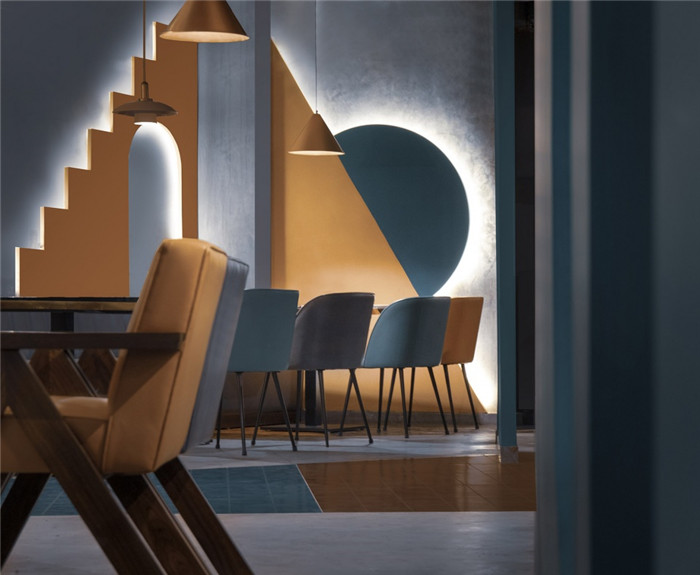 印度The Geometrication創意主題餐廳裝修設計實景圖