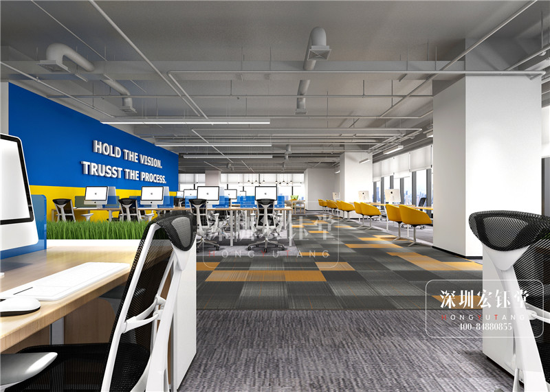 河南信安世紀敞開辦公區裝修