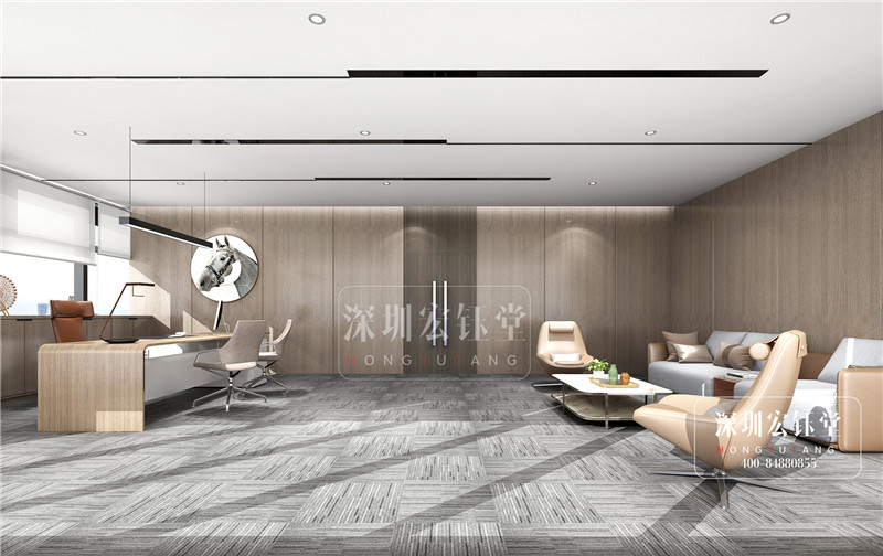 信安世紀總經理室裝修效果圖