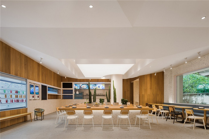 清新簡約的中式輕食快餐廳裝修設計案例 清新簡約的中式輕食快餐廳裝修設計案例