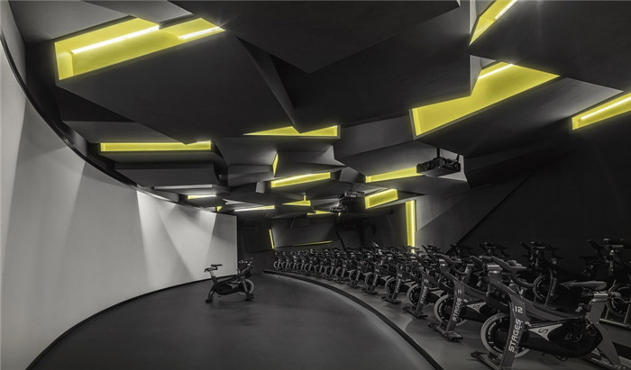 創意健身房動感單車區裝修設計圖
