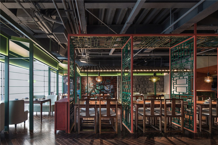 新中式特色餐廳設計效果圖