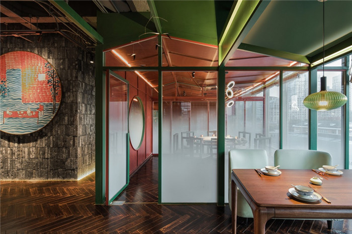 點卯小院兒新中式特色連鎖餐廳裝修設計實景圖