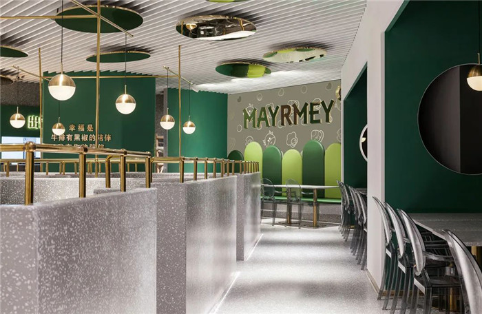 綠洲主題牛排餐廳裝修設計實景圖