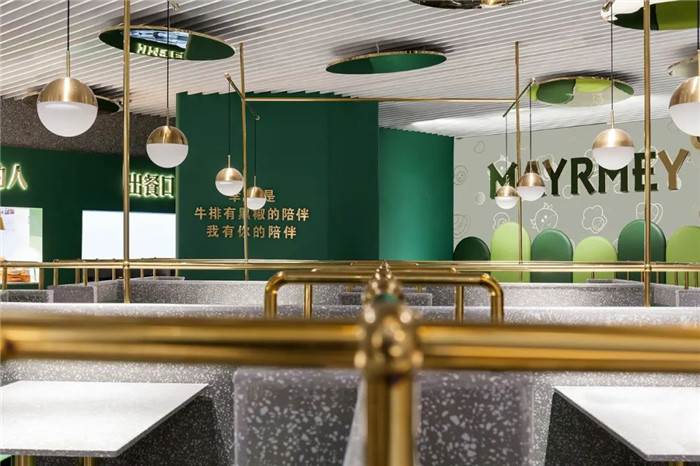 綠洲主題美而美牛排自助餐廳裝修設計案例