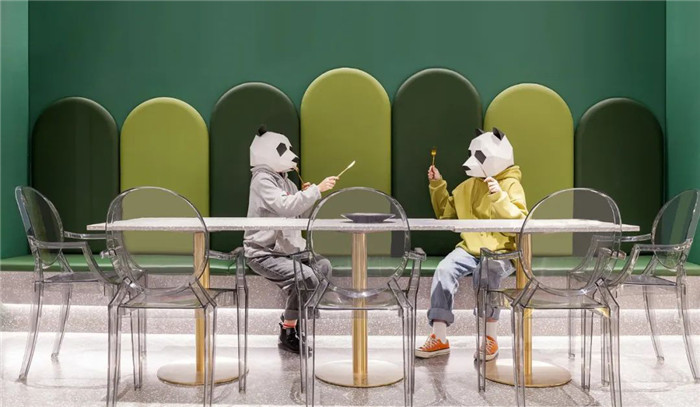 綠洲主題美而美牛排自助餐廳裝修設計實景圖