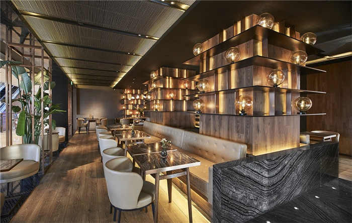 高端輕奢風商務咖啡廳裝修設計方案