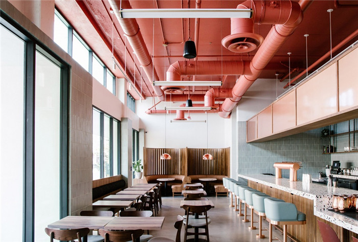 鄭州宏鈺堂分享粉紅色工業風餐廳酒吧裝修設計方案 鄭州宏鈺堂分享粉紅色工業風餐廳酒吧裝修設計方案