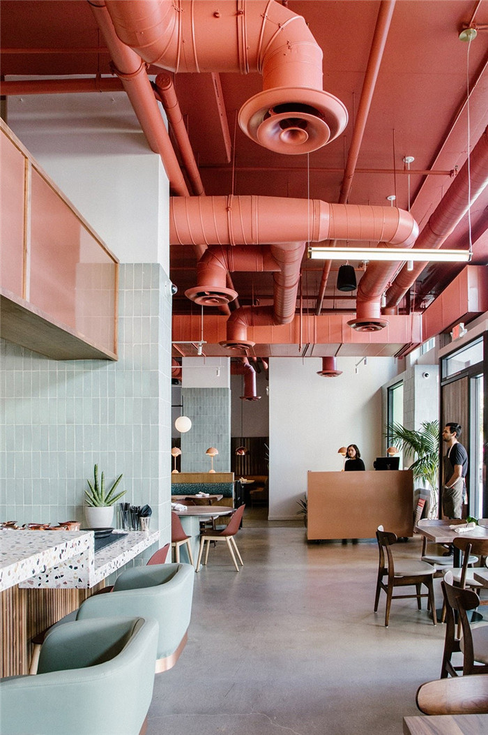 鄭州宏鈺堂分享粉紅色工業風餐廳酒吧裝修設計方案 鄭州宏鈺堂分享粉紅色工業風餐廳酒吧裝修設計方案