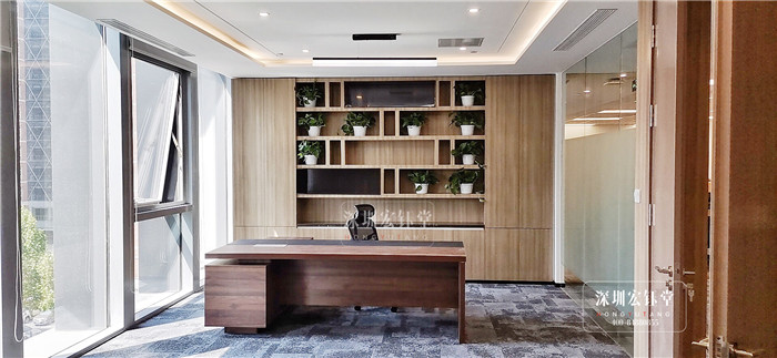 鄭州曠真律師事務所經理辦公室裝修實景圖