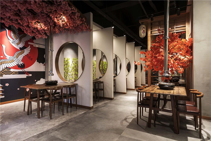 日式烤肉店裝修 故里烤肉燒烤餐廳用餐區裝修設計實景圖 日式烤肉店裝修 故里烤肉燒烤餐廳用餐區裝修設計實景圖