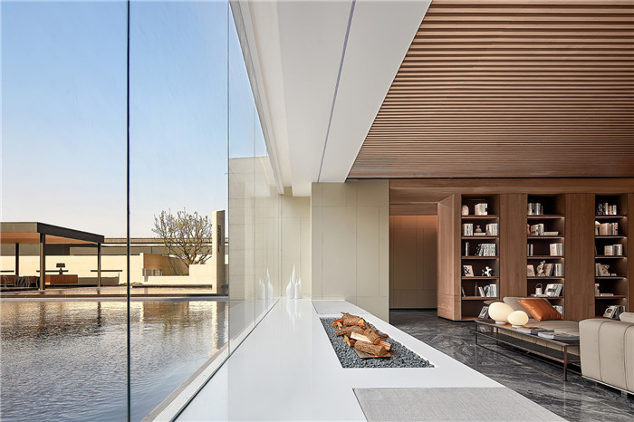 榮味-汀餐廳設計  現代雅致的高端餐飲會所休閑區裝修設計方案