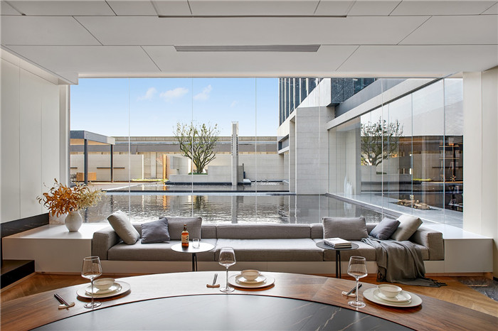 榮味-汀餐廳設計  現代雅致的高端餐飲會所包房裝修設計方案