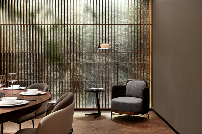榮味-汀餐廳設計  現代雅致的高端餐飲會所包廂裝修設計方案