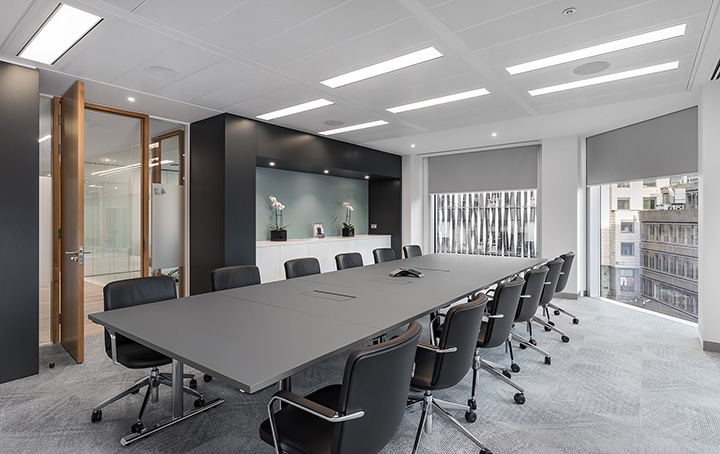 時尚優雅的人壽保險公司倫敦總部辦公室裝修設計圖