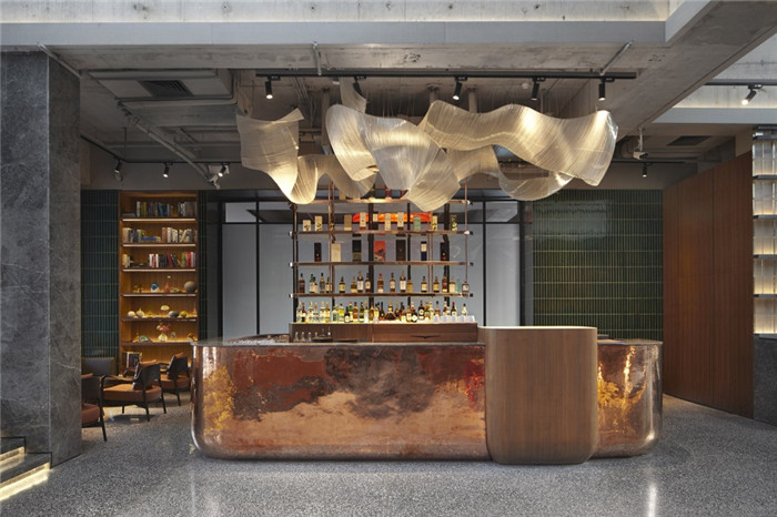 設計感極強的簡約工業風高端餐飲店面裝修設計方案