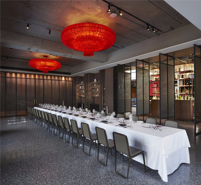 設計感極強的簡約工業風高端餐飲店面裝修設計方案