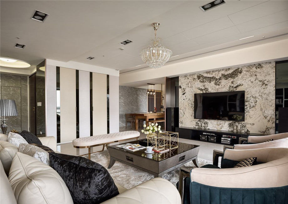 新鄭正商紅河谷雙拼別墅客廳裝修設計方案實景圖 新鄭正商紅河谷雙拼別墅客廳裝修設計方案實景圖