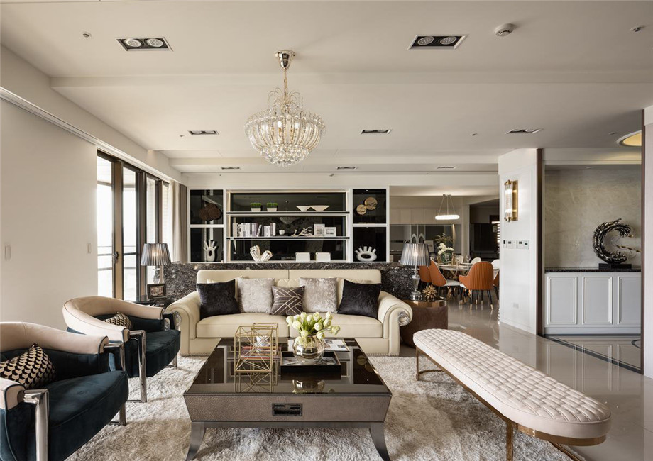 新鄭正商紅河谷雙拼別墅客廳會客區裝修設計方案實景圖 新鄭正商紅河谷雙拼別墅客廳會客區裝修設計方案實景圖