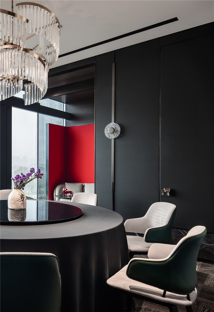 鄭州專業餐飲裝修公司推薦鼎琪高端鐵板燒餐廳包間設計實景圖