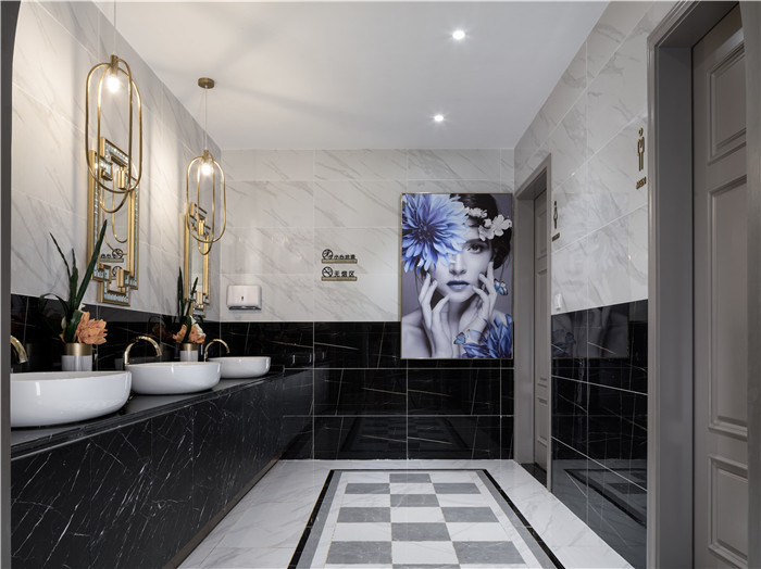 低調奢華風羽妃醫療美容醫院衛生間裝修設計實景圖