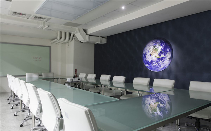 3000平現代人文科技公司獨棟辦公樓會議室裝修設計案例