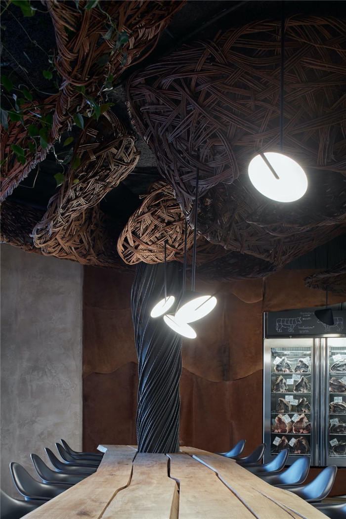 以原生態自然為主題的STK牛排餐廳卡座區裝修設計方案