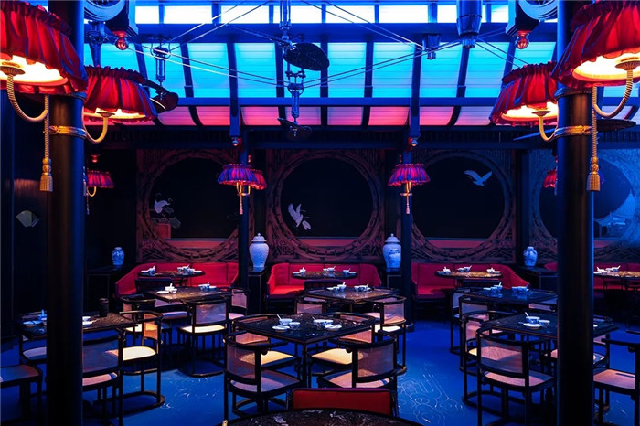 鄭州裝修公司推薦中情西韻得云茶樓裝修設計案例