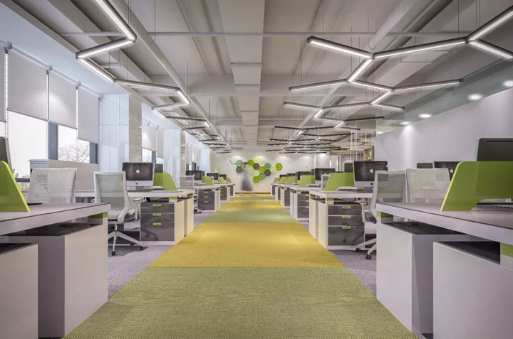 高科技生物公司辦公室敞開辦公區裝修設計圖