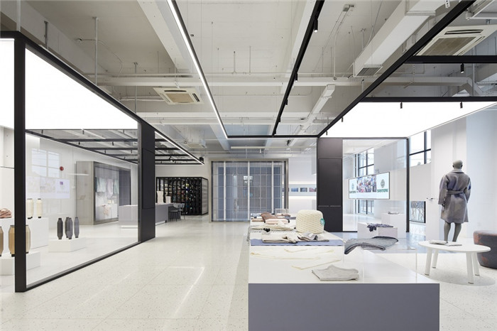 宏鈺堂展廳裝修公司推薦圣東尼材料展示中心設計方案